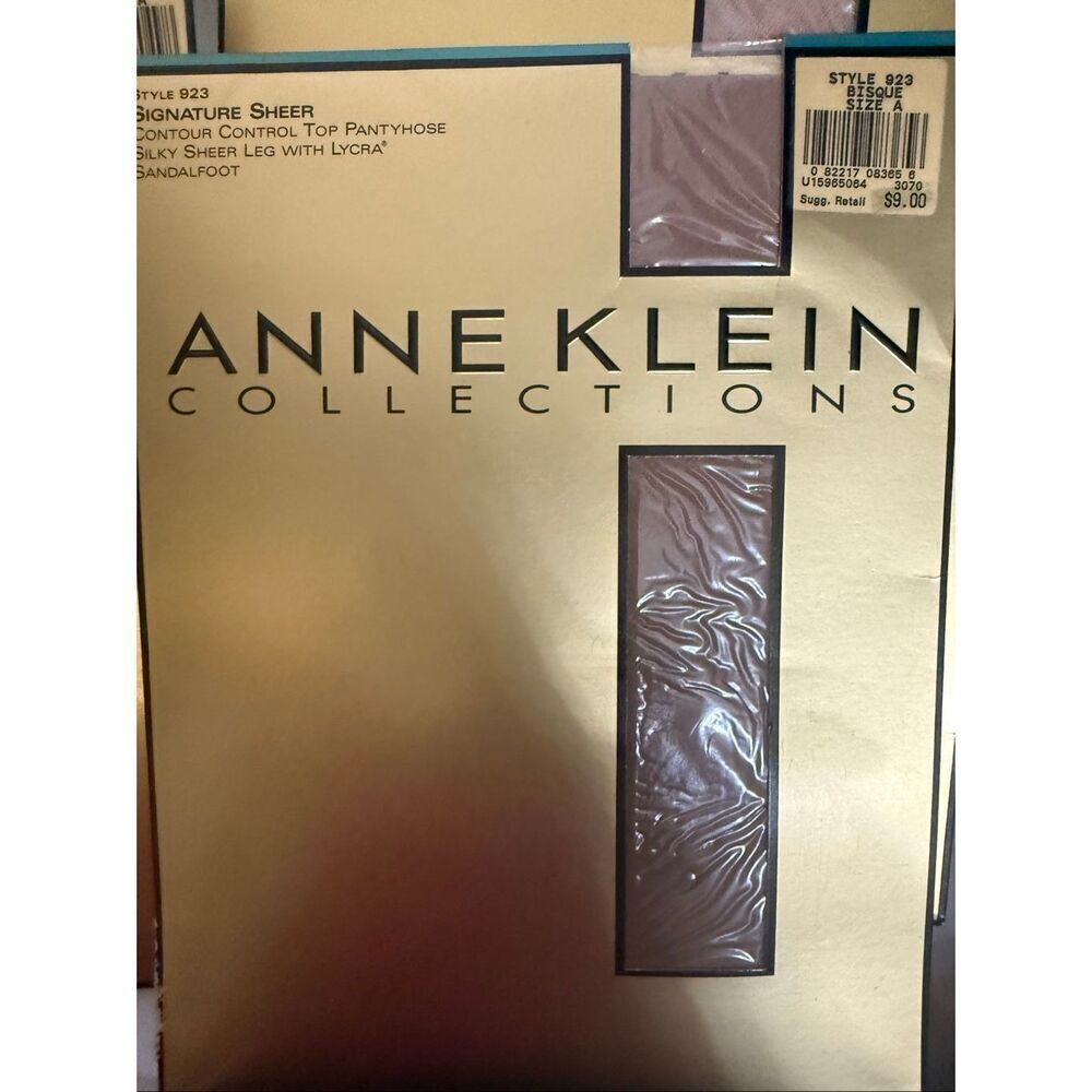 Lot Of 4 Anne Klein Women's Sheer Control Top Pantyhose Beige & Pearl Small NWT